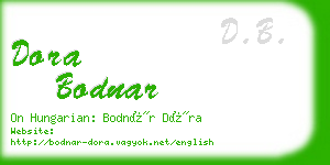 dora bodnar business card